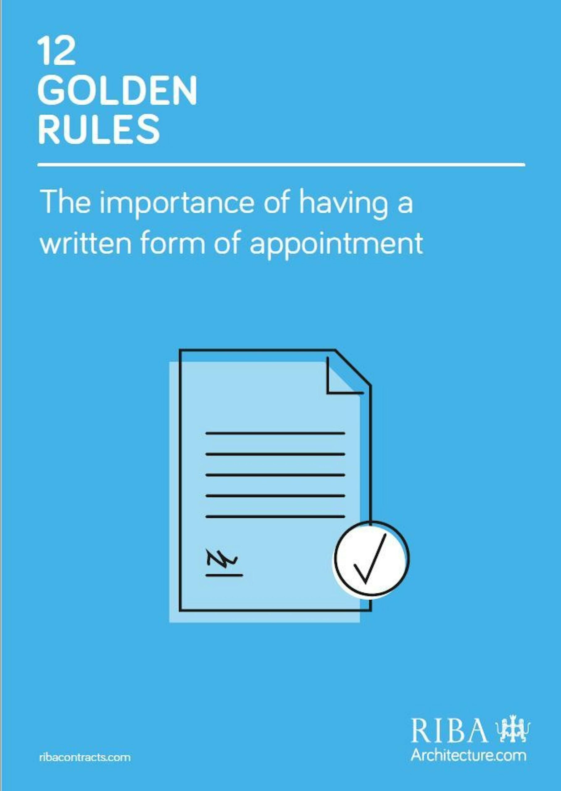 12 Golden Rules Booklet - RIBA