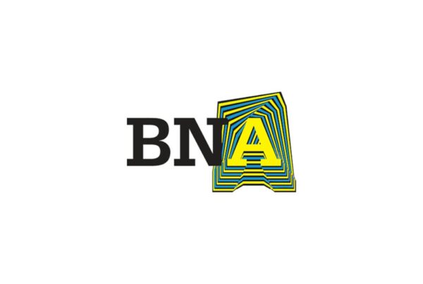 BNA steunt Oekraïne - logo in geel blauw
